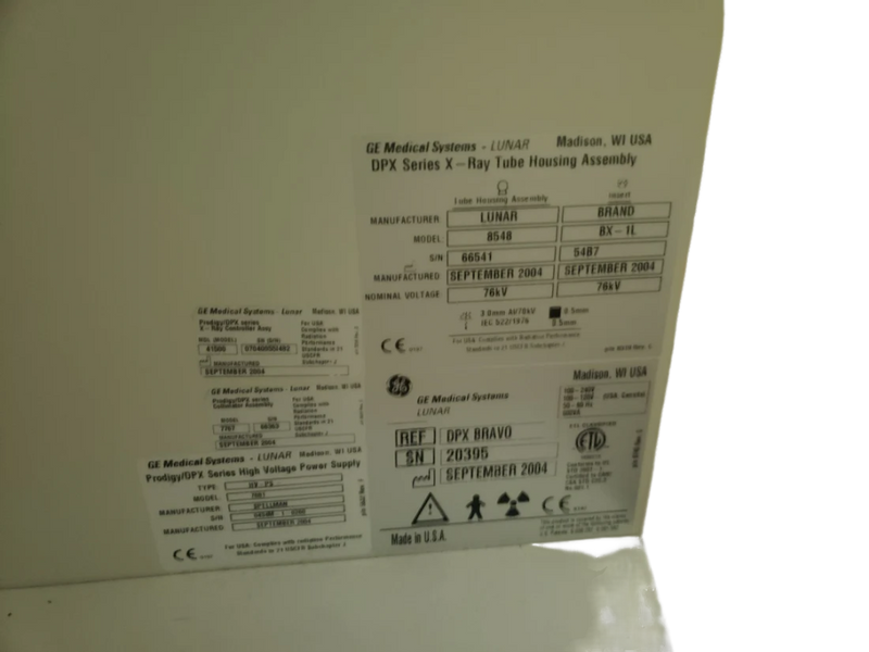 GE Lunar BX-1L Ref DPX Bravo Bone Densitometer - 2004